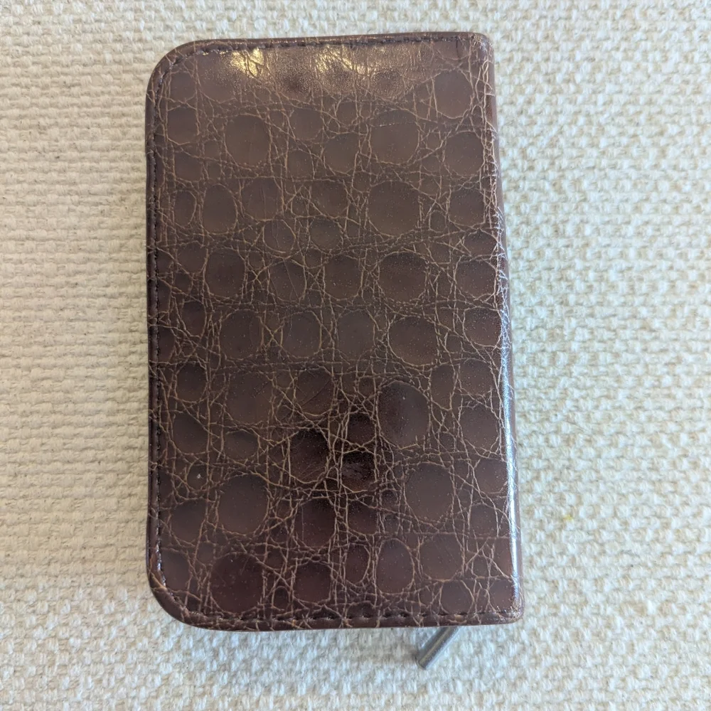 Travel Nail Care Kit, Faux‎ Leather Brown Case